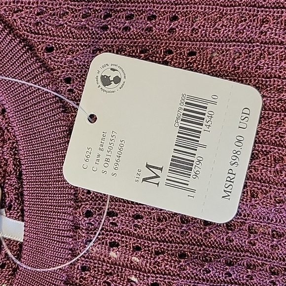 Free People H2O Crew Pullover Sweater Top NEW! Raw Garnet - Picture 8 of 8